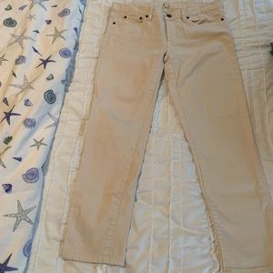 J Crew Ivory Straight Leg Jeans 30